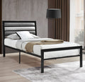 SALADO Black Metal 38" Height Platform Bed