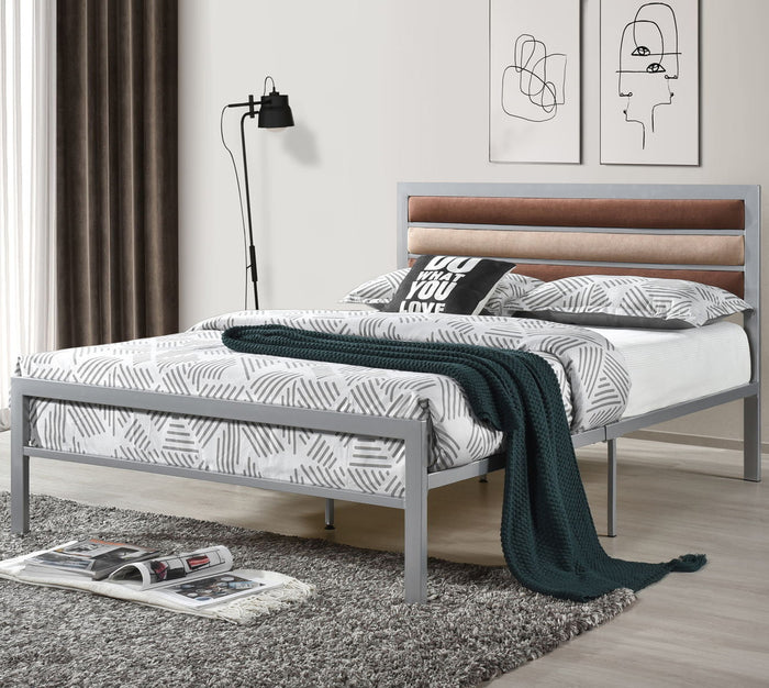 SALADO Gray Metal 38" Height Platform Bed