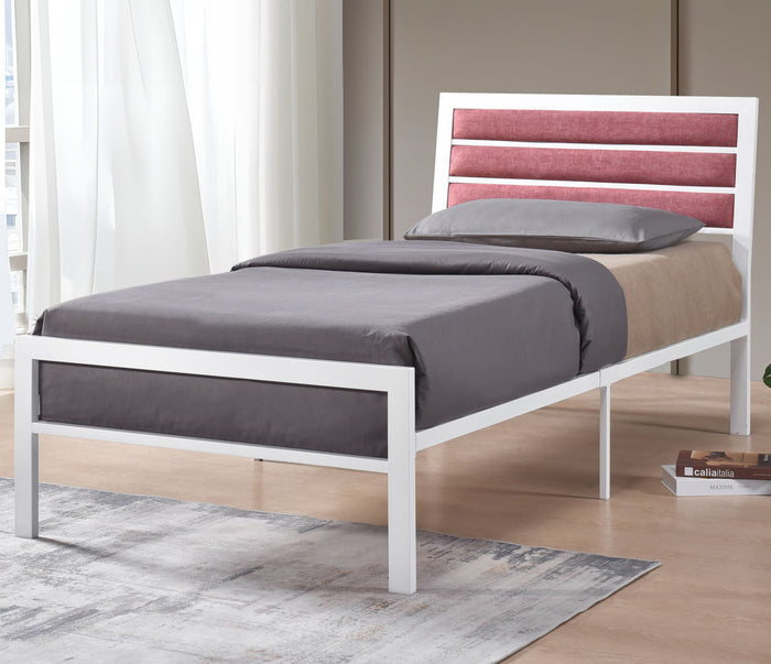 SALADO White Metal 38" Height Platform Bed