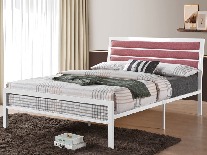SALADO White Metal 38" Height Platform Bed