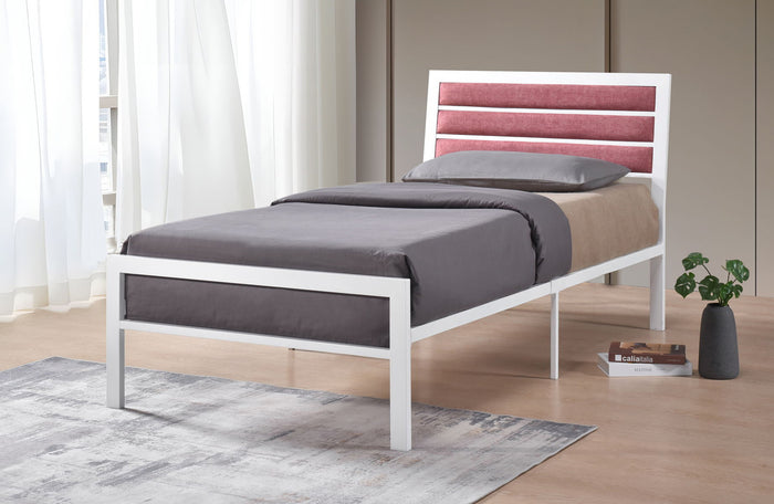 SALADO White Metal 38" Height Platform Bed