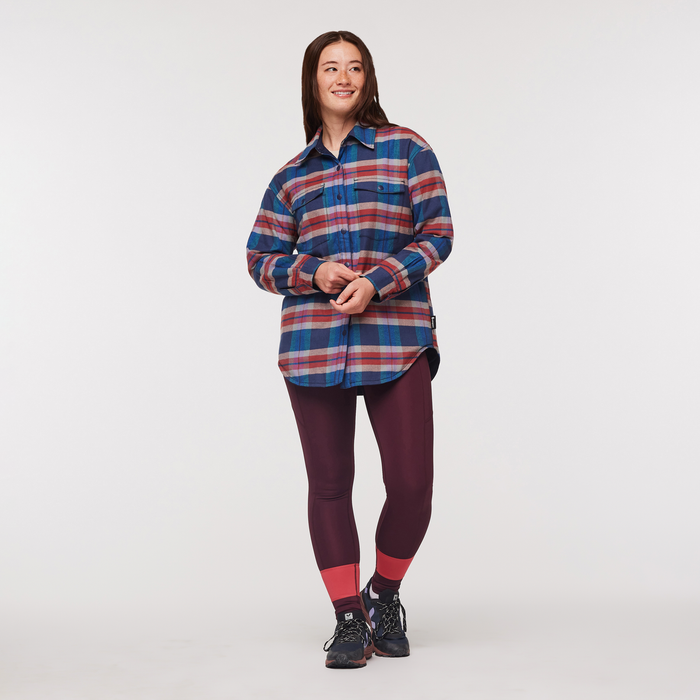 Salto Insulated Flannel Jacket - Women's, Ink Plaid, Model Aya