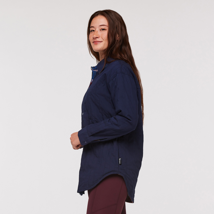 Salto Insulated Flannel Jacket - Women's, Ink Plaid, Model Aya