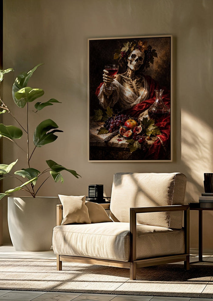 Santa Muerte, A Tribute to Caravaggio's Bacchus - Devour Art