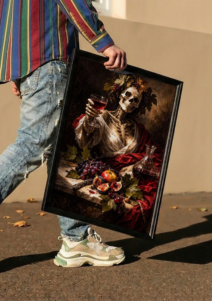 Santa Muerte, A Tribute to Caravaggio's Bacchus - Devour Art