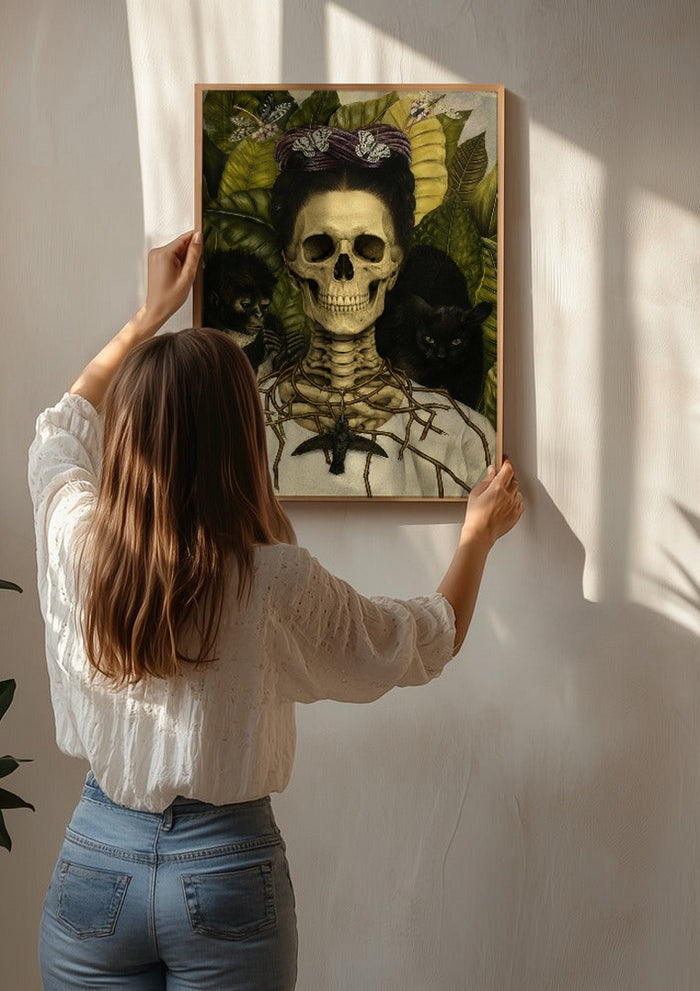 Santa Muerte, A Tribute to Frida Kahlo's Self-Portrait - Devour Art