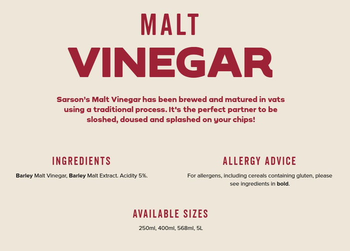 Sarson's Malt Vinegar 568ml