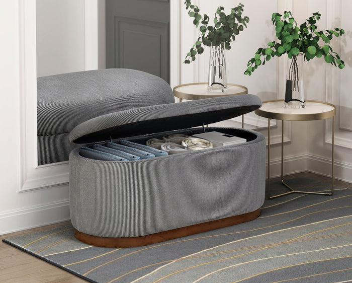 SCARLETT Gray Storage Bench