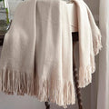 SEALAND Cream 50" x 60" Decorative Throw