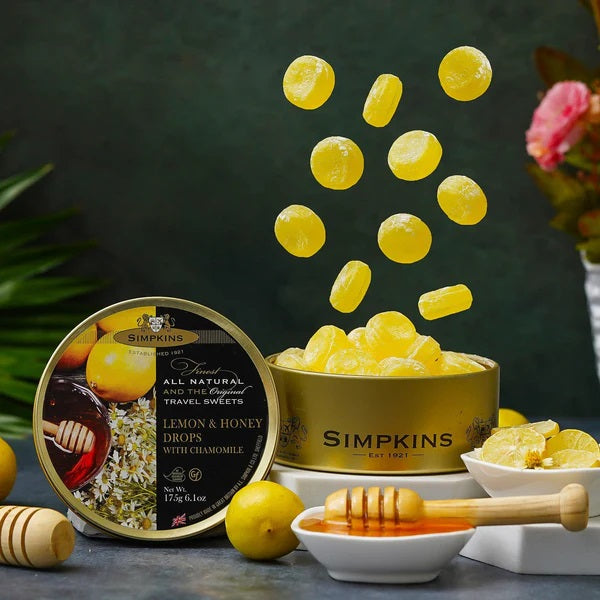 Simpkins Honey & Lemon Drops with Chamomile Flavor Candy 175g