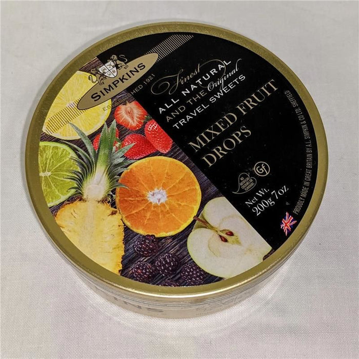 Simpkins Travel Sweet, Mixed Fruit Drops, 200g