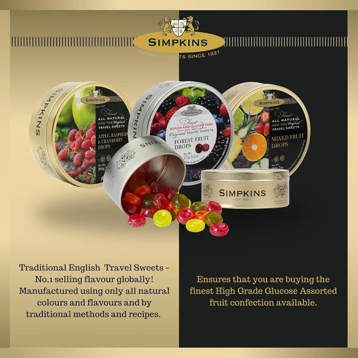 Simpkins Travel Sweet, Orange Lemon & Grapefruit Drops, 200g