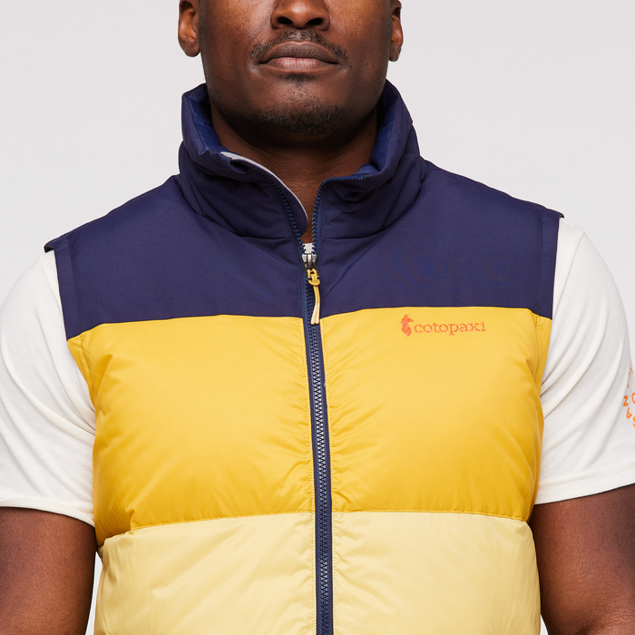 Solazo Down Vest - Men's, Maritime/Amber, Model Jeremy