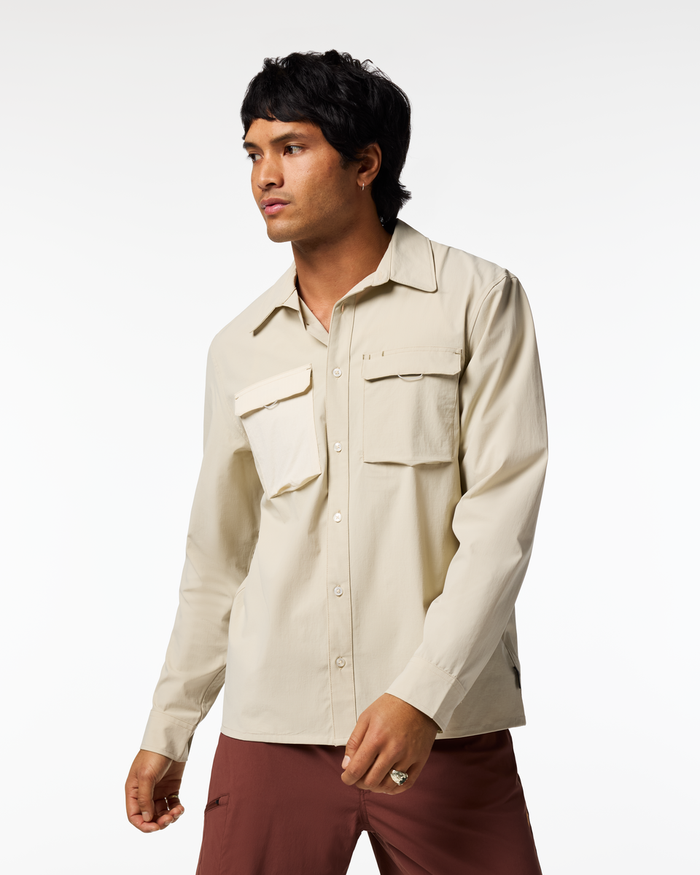 Solta Long-Sleeve Sun Shirt - Men's, Mineral, Model Christian