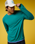 Sombra Long-Sleeve Sun Shirt - Men's, Malachite, Model Christian