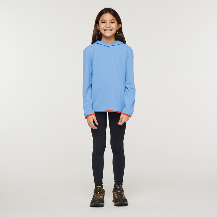 Sombra Sun Hoodie - Kids', Lupine, Model Scarlett