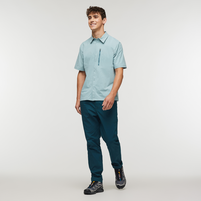 Sumaco Short-Sleeve Shirt - Men's, Sea Spray, Model Kellan