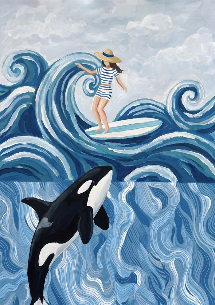Surfer Girl and Orca - HUGO