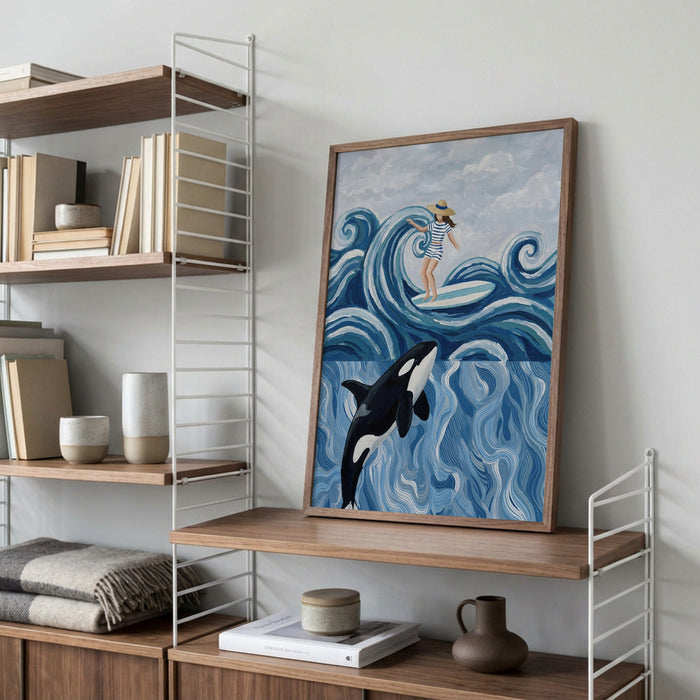 Surfer Girl and Orca - HUGO