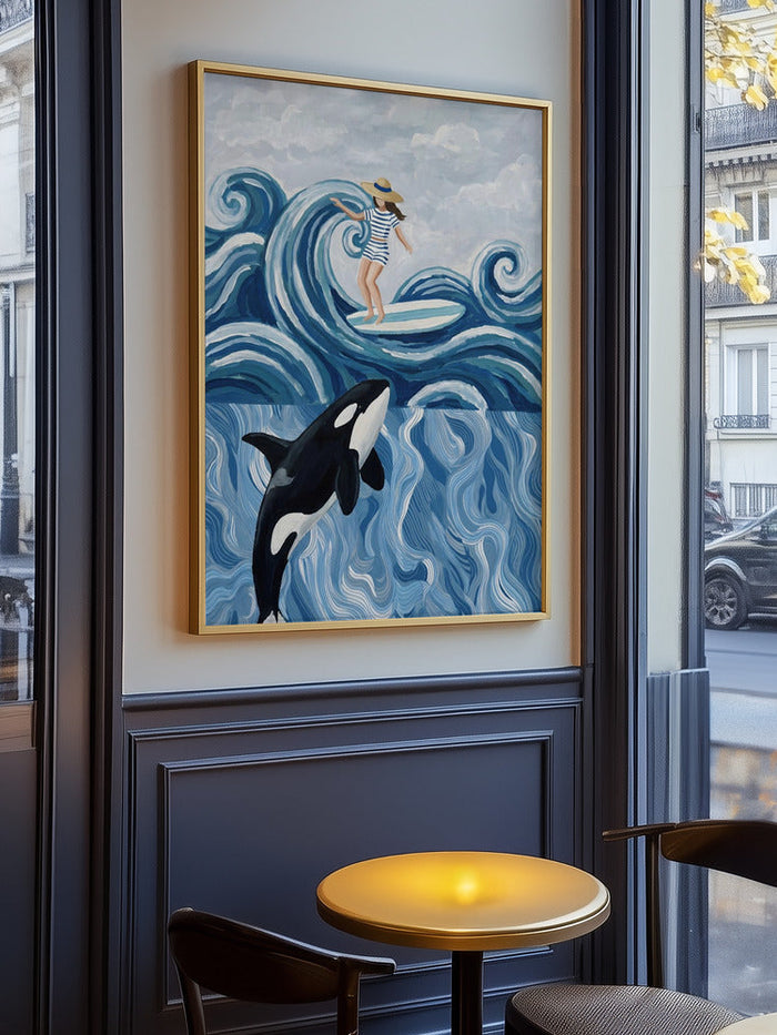 Surfer Girl and Orca - HUGO