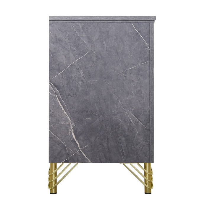 Symmetry - 2 Drawer Nightstand - Charcoal