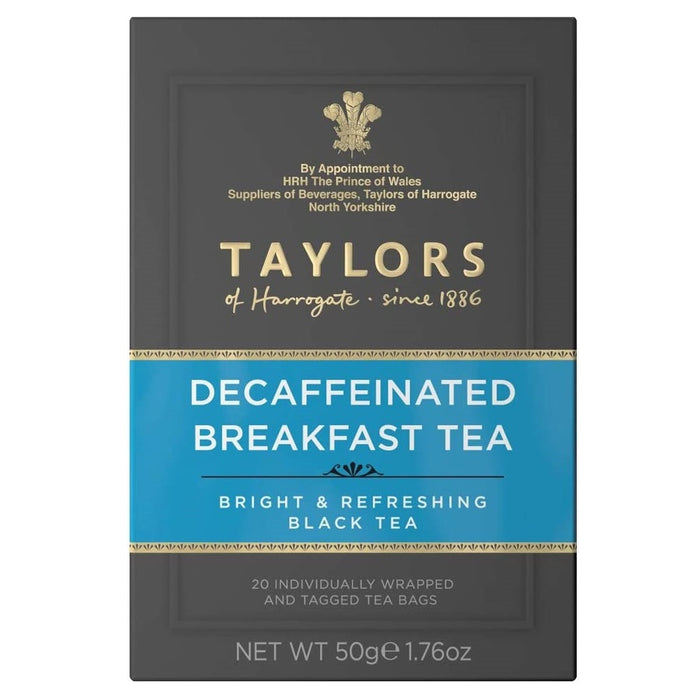 Taylors of Harrogate Decaffeinated Breakfast Black Tea - 20 Teabags product image