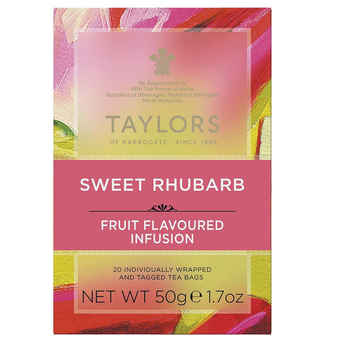 Taylors of Harrogate Yorkshire Sweet Rhubarb Yorkshire Infusion Tea - 20 Teabags product image