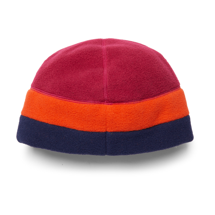 Teca Fleece Beanie, Raspberry Stripes