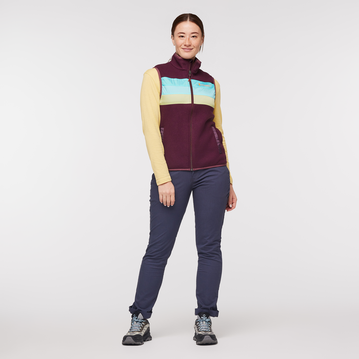 Teca Fleece Vest - Women's, Moon Beam, Model Aya