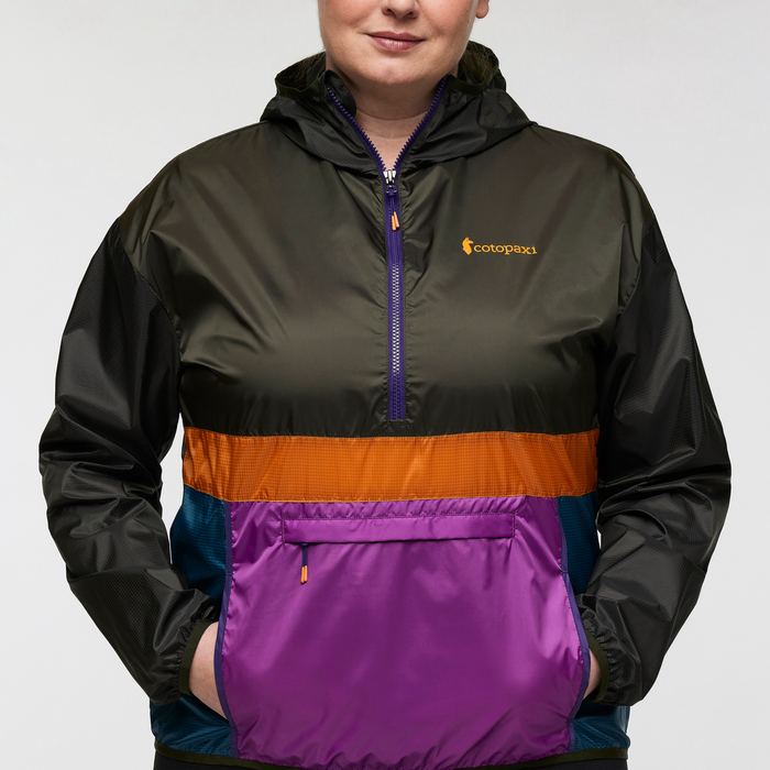 Teca Half-Zip Windbreaker - Women's, Tree Frog, Model Nicole
