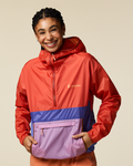 Teca Half-Zip Windbreaker - Women's, Smell the Begonias, Model Kalu