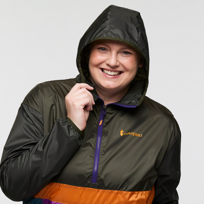 Teca Half-Zip Windbreaker - Women's, Tree Frog, Model Nicole
