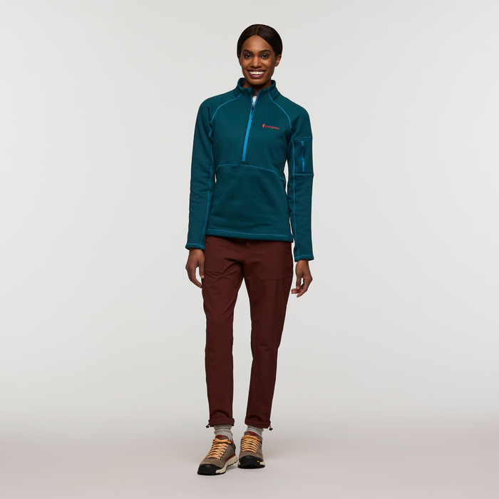 Tempa Fleece Half-Zip Pullover - Women's, Abyss, Model Sydney