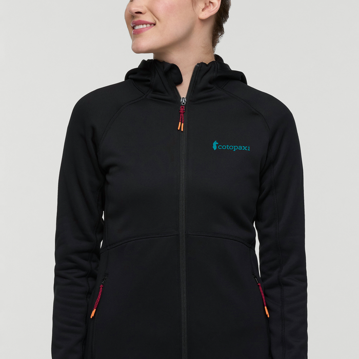 Tempa Fleece Hooded Jacket - Women's, Cotopaxi Black, Model Kathleen