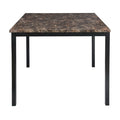 Tempe - Counter Height Table With Faux Marble Top - Brown / Black