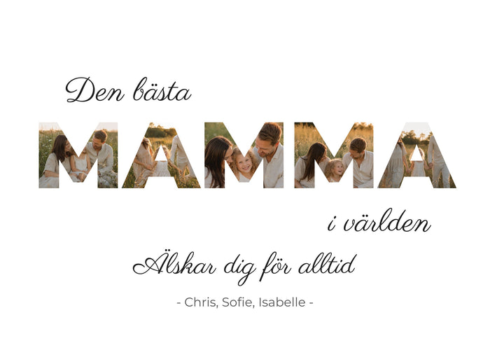 Personlig fotocollage poster - Den basta MAMMA i varlden [lang:sv]