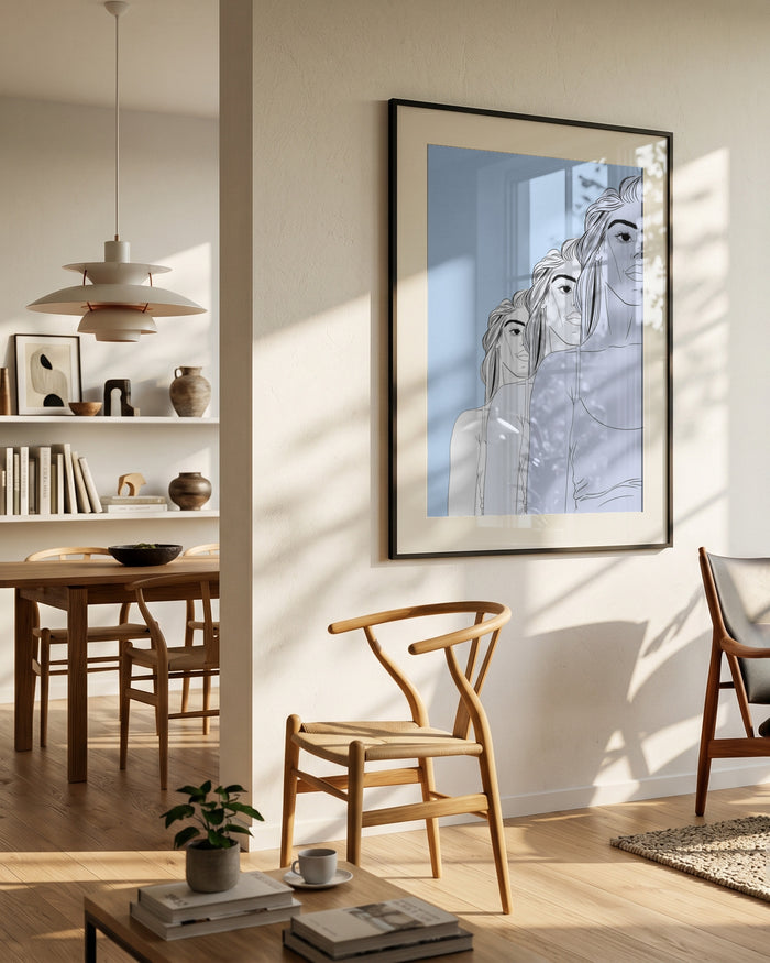 The Blues by Lisen Vennesland in interior setting