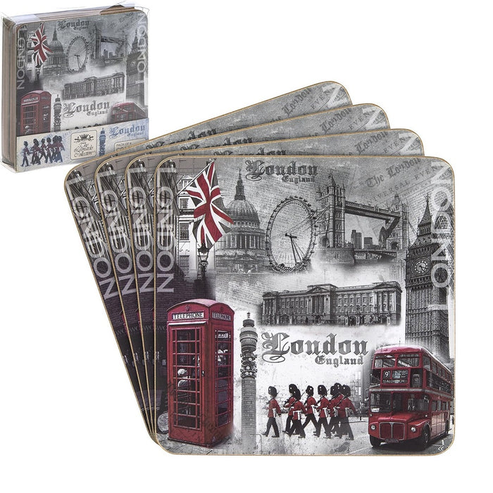 The Leonardo Collection London England Coaster Set of 4 White product image