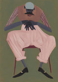 The Long Wait seated figure portrait poster by Martin Zen