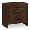 Ticanter - Three Drawer Night Stand - Brown
