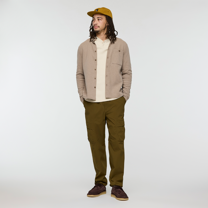 Tierno Button-Up Shirt - Men's, Heather Dune, Model Kai