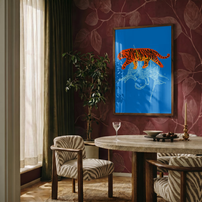 Tiger by Francisco Gualter in interior setting