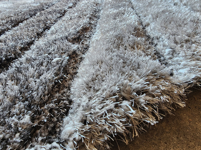 TIMBERVIEW Gray 5' x 8' Shaggy 3D Area Rug