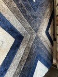 TIMBERVIEW Navy Blue & Gray 5' x 8' Shaggy 3D Area Rug