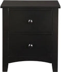 TODD Black 22" Wide Nightstand