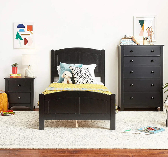 TODD Black 22" Wide Nightstand