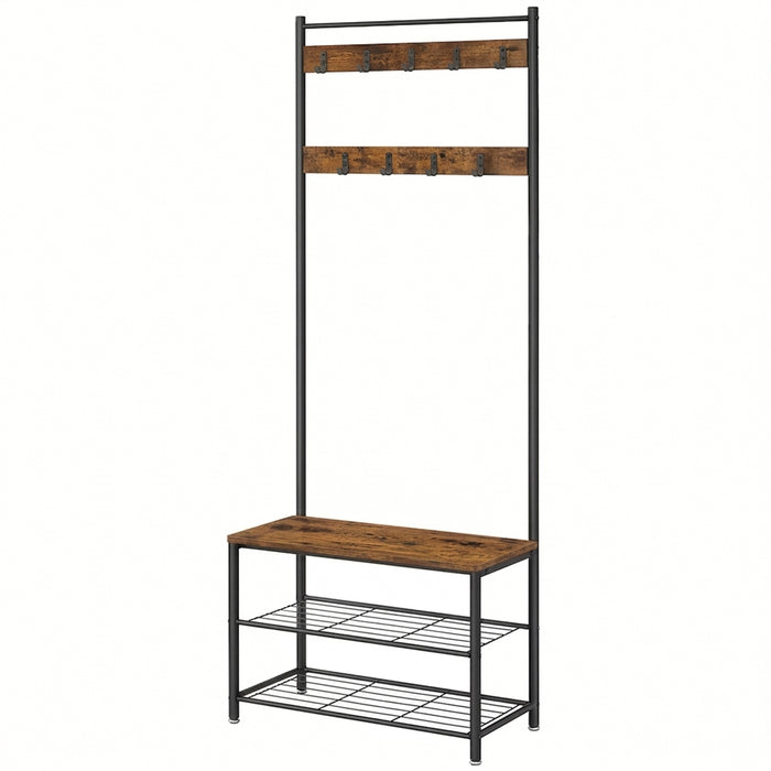 TOMASSO Brown 28" x 69" Hall Tree