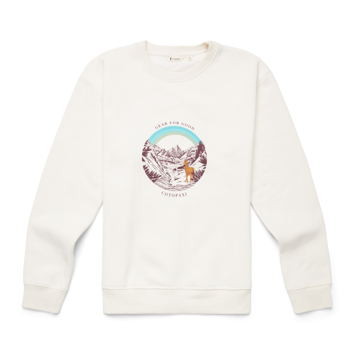 Traveling Llama Crew Sweatshirt - Women's, Bone