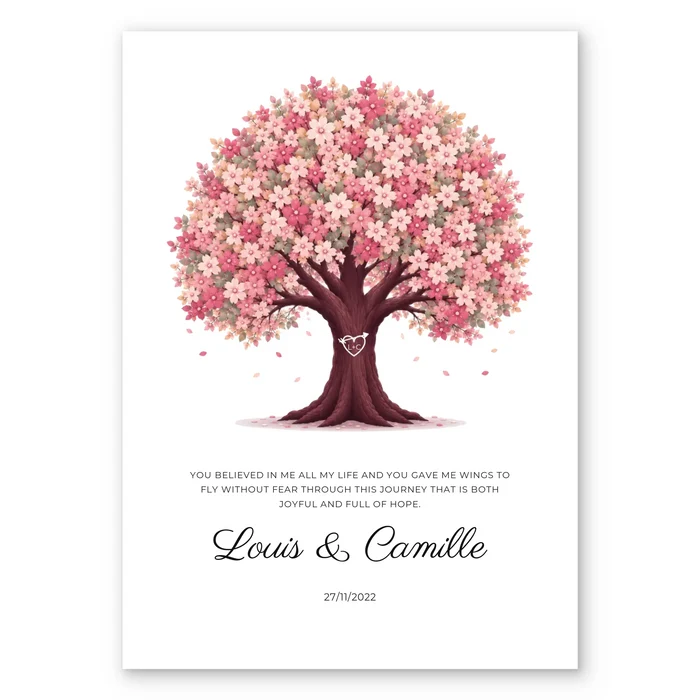 Tree of Love Blossom - Personalized Poster