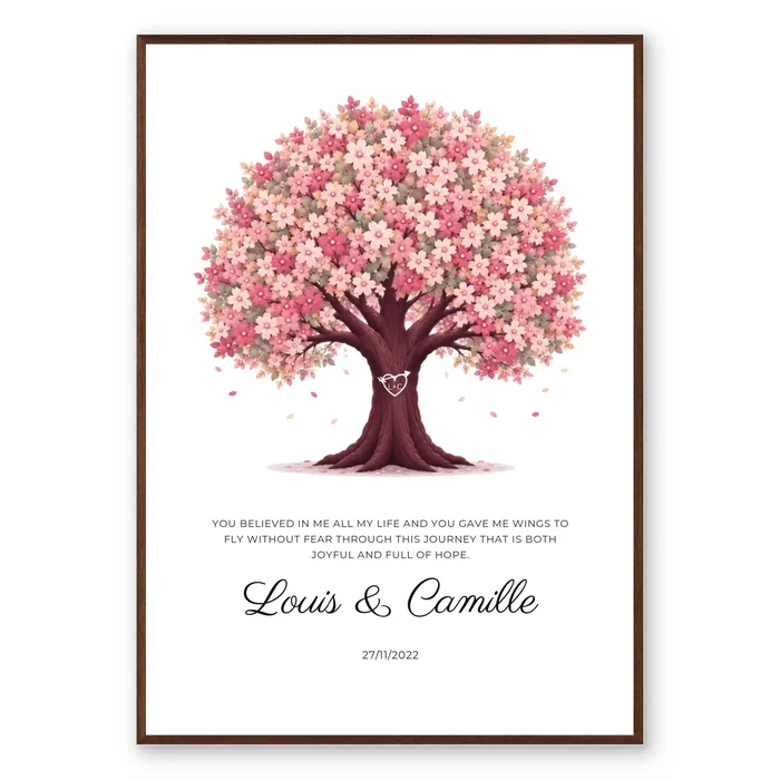 Tree of Love Blossom - Personalized Poster